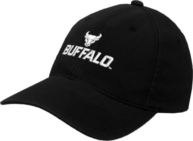 Buffalo Flexfit Structured Low Profile Hat Primary Athletic Mark Stacked - ONLINE ONLY