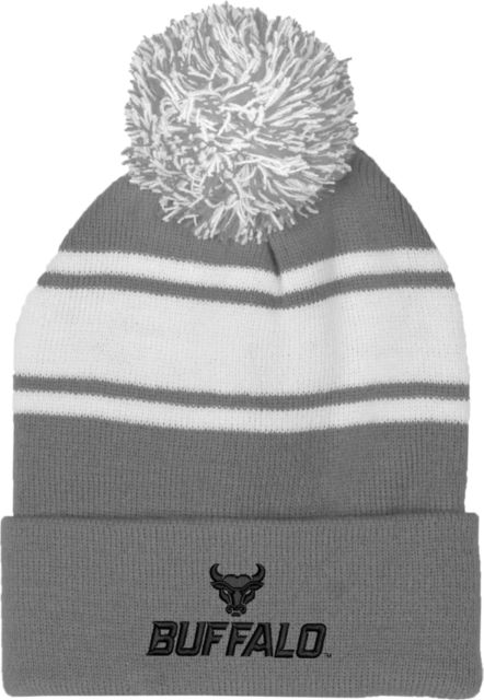 Buffalo Two Tone Knit Pom Beanie w/Cuff Primary Athletic Mark Stacked - ONLINE ONLY