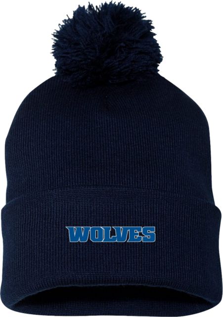 Metropolitan Maple Woods Sportsman Pom Pom Cuffed Beanie MCC Wolves Wordmark - ONLINE ONLY