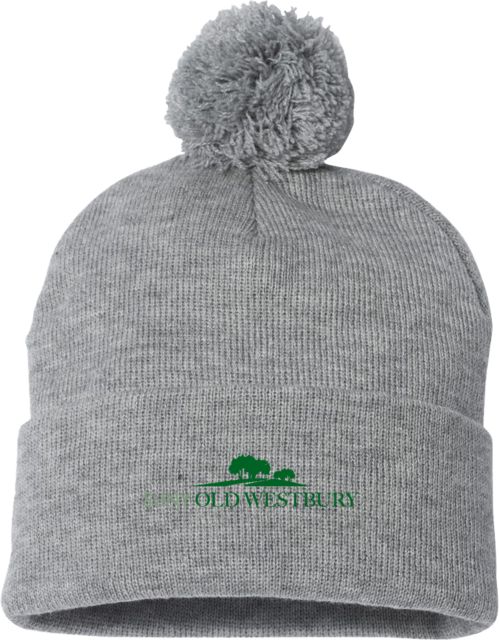 SUNY Old Westbury Sportsman Pom Pom Cuffed Beanie SUNY Old Westbury Primary Workmark - ONLINE ONLY