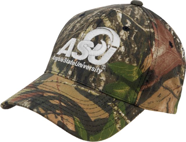 Angelo State Mossy Oak Camo Structured Cap Primary Mark - ONLINE ONLY