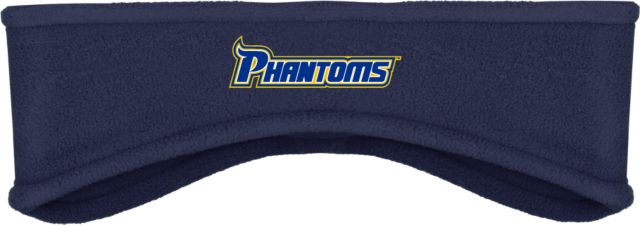 Delaware CC Stretch Fleece Headband Delaware County Community College Phantoms Wordmark - ONLINE ONLY