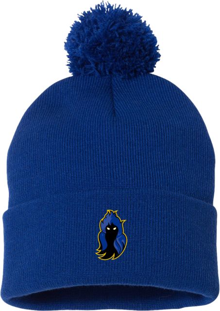 Delaware CC Sportsman Pom Pom Cuffed Beanie DCCC Phantom Mascot - ONLINE ONLY
