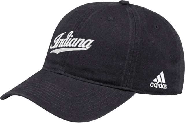 Indiana Adidas Adjustable Washed Slouch Indiana University  Script - ONLINE ONLY