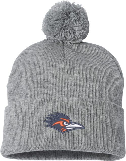 UTSA Sportsman Pom Pom Cuffed Beanie UTSA Roadrunner Head EMB - ONLINE ONLY