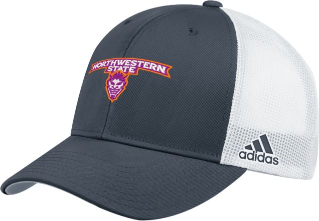 Northwestern State Adidas Structured Adjustable Hat Arched Northwestern State w/Demon Head - ONLINE ONLY