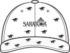 Saratoga All Over Horse Cap White