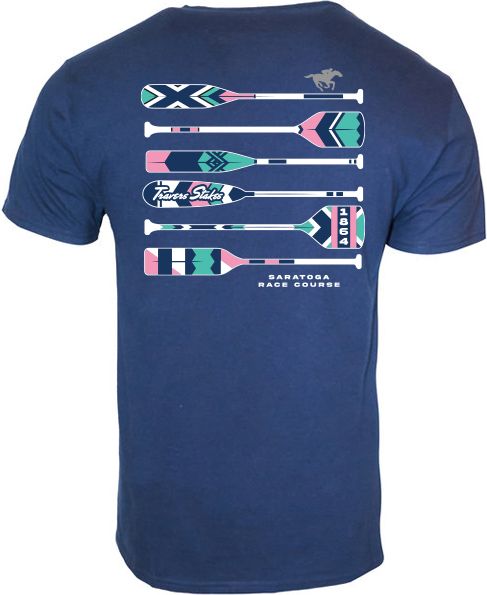 Saratoga Travers Stakes Oar Stack Navy Short Sleeve T Shirt