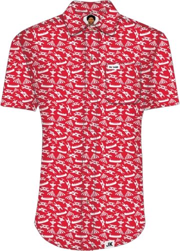 Saratoga JK Old Smoke Saratoga Icons Red Button Up