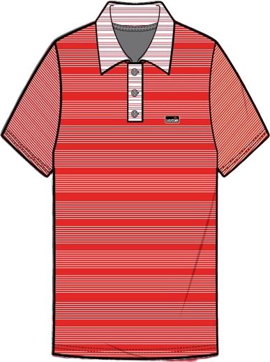 Saratoga Red Stripe Polo