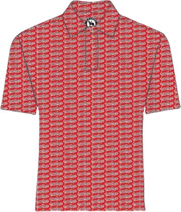 Saratoga Old Smoke Saratoga Script Red Polo
