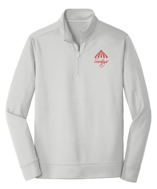 Saratoga Rhinestone Silver Performance Fleece 1/4 Zip Pullover