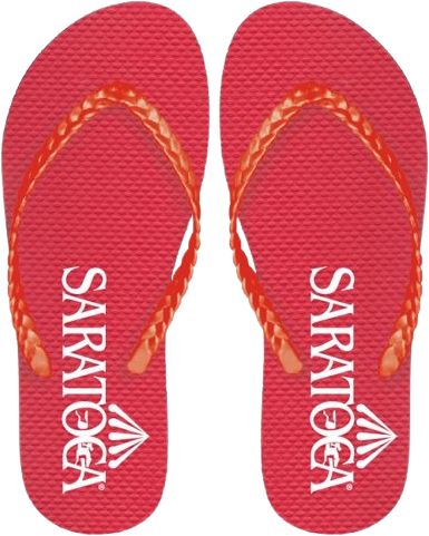 Saratoga Red Flip Flops