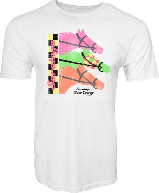 Saratoga Finish Line White Short Sleeve T Shirt