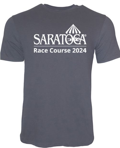 Saratoga Race Course 2024 Logo Grey Short Sleeve T Shirt