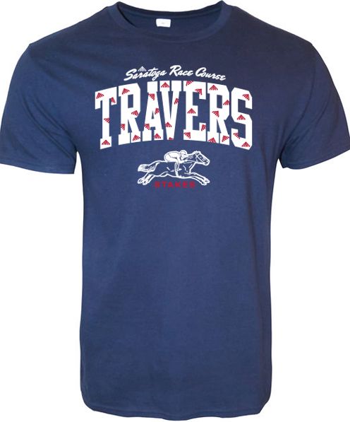 Saratoga Travers StakesTent Top Navy Short Sleeve T Shirt