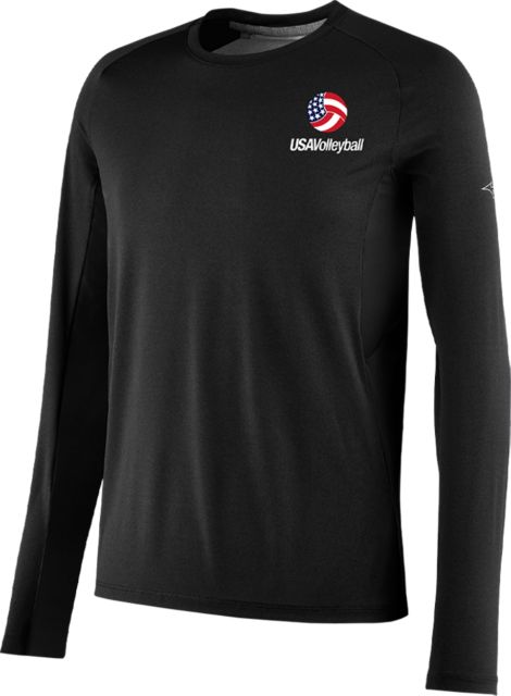 USA Volleyball Mizuno Black Long Sleeve Performance T Shirt