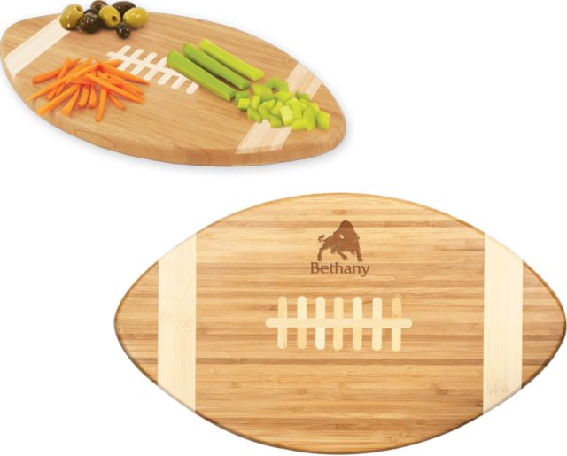 Bethany WV Touchdown Football Cutting Board Boomer over Bethany Engraved - ONLINE ONLY