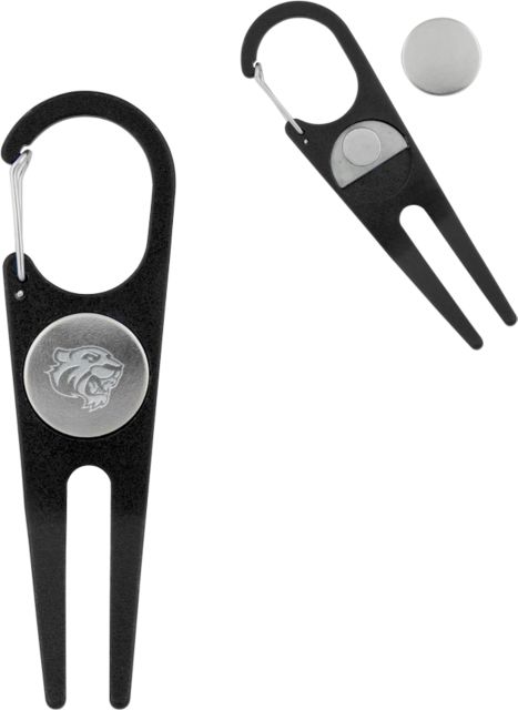 Doane Univ Aluminum Divot Tool/Ball Marker Thomas Tiger Head Engraved - ONLINE ONLY