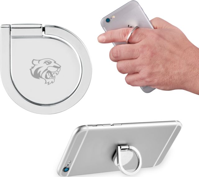 Doane Univ Aluminum Cell Phone Ring/Stand Thomas Tiger Head Engraved - ONLINE ONLY