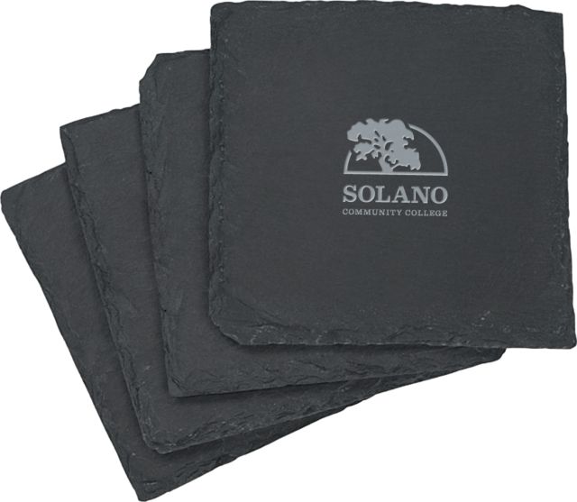 Solano Slate Coaster Set Solano Community College Institutional Mark Engraved - ONLINE ONLY