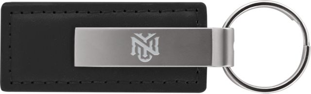 NYU Leather Classic Key Holder Interlock Engraved - ONLINE ONLY