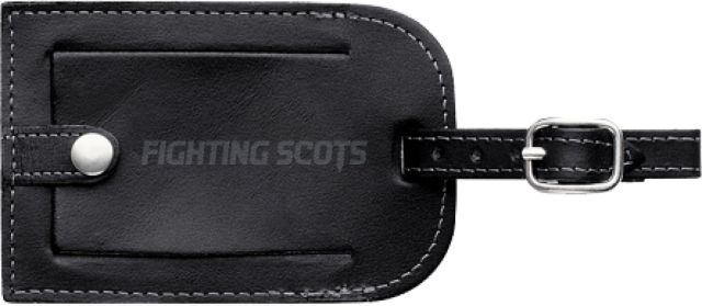 PennWest Edinboro Millennium Leather Luggage Tag Edinboro Fighting Scots Flat Wordmark Engraved - ONLINE ONLY