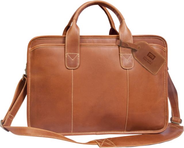 TCU Canyon Buffalo Valley Tan Briefcase College of Fine Arts - ONLINE ONLY