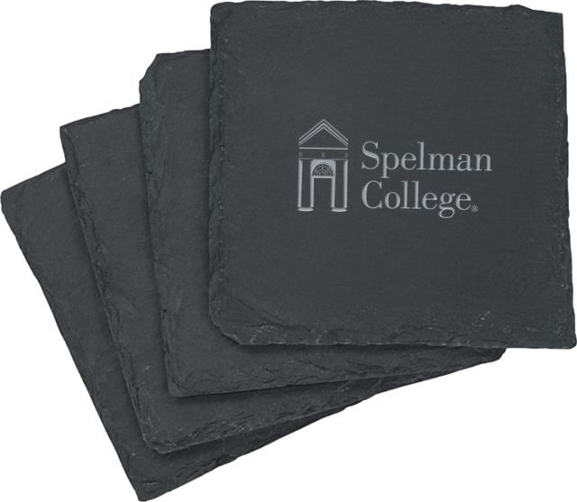 Spelman College Slate Coaster Set Spelman College Institutional Mark Horizontal Engraved - ONLINE ONLY