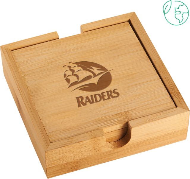 Shippensburg Bamboo Coaster Set Shippensburg University Raiders Athletics Mark Engraved - ONLINE ONLY