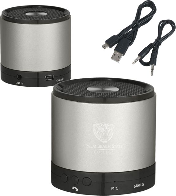 Palm Beach State Wireless HD Bluetooth Round Speaker Palm Beach State Panther Logo Engraved - ONLINE ONLY