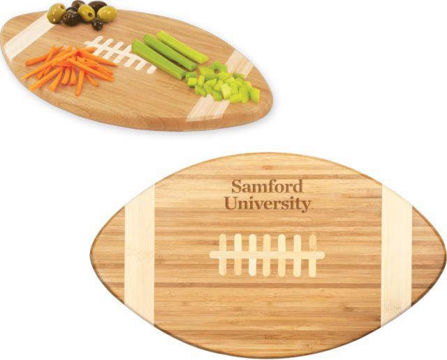 Samford Touchdown Football Cutting Board University Wordmark Stacked Engraved - ONLINE ONLY