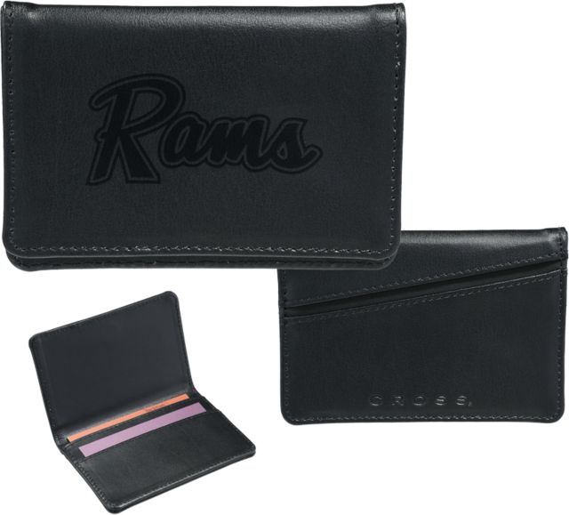 Shepherd Cross Leather Business Card Holder Rams Logo Engraved - ONLINE ONLY