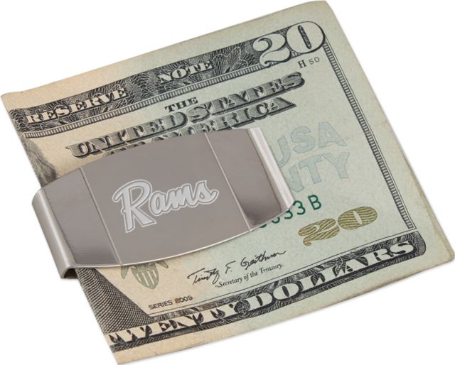 Shepherd Dual Texture Stainless Money Clip Rams Logo Engraved - ONLINE ONLY