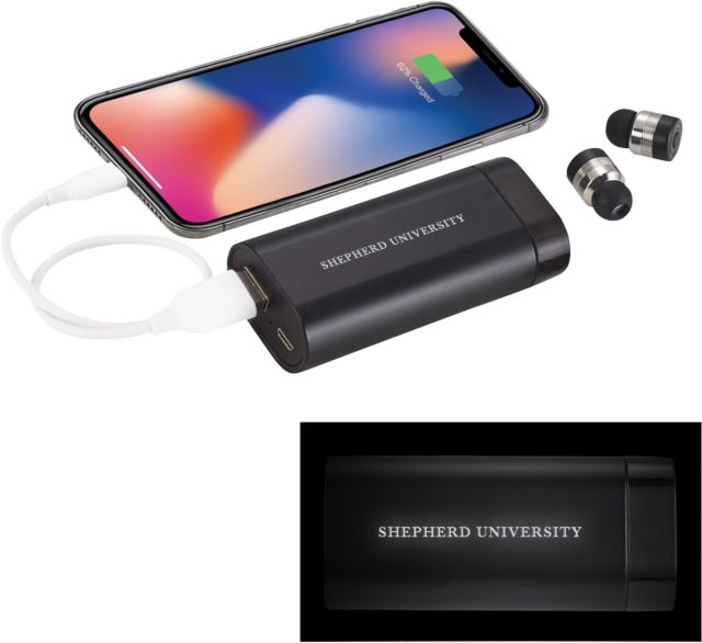 Shepherd LIGHT UP LOGO Wireless Earbuds w/UL Powerbank Ram Head Logo Engraved - ONLINE ONLY
