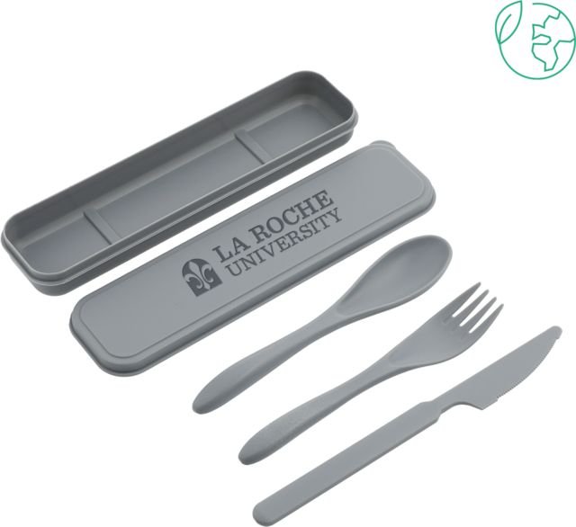 La Roche Bamboo Fiber Cutlery Set La Roche University Institutional Engraved - ONLINE ONLY