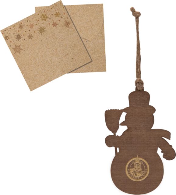 Pine Crest Wood Snowman Ornament Seal Engraved - ONLINE ONLY