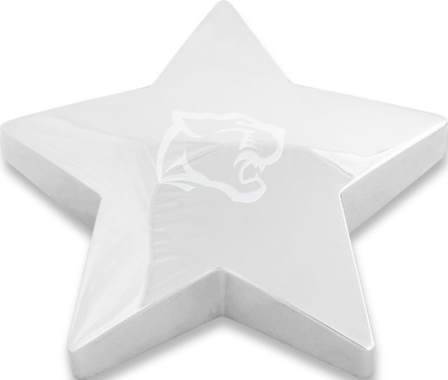 Pine Crest Star Paperweight Panther Head Engraved - ONLINE ONLY