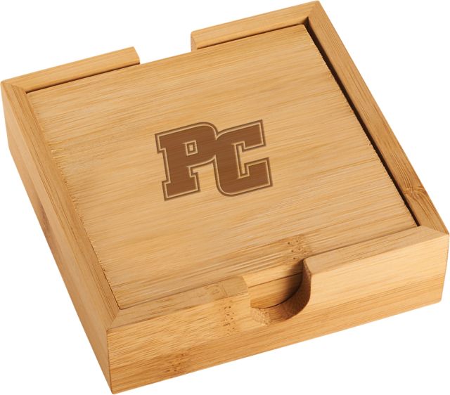 Pine Crest Bamboo Coaster Set PC Lockup Engraved - ONLINE ONLY