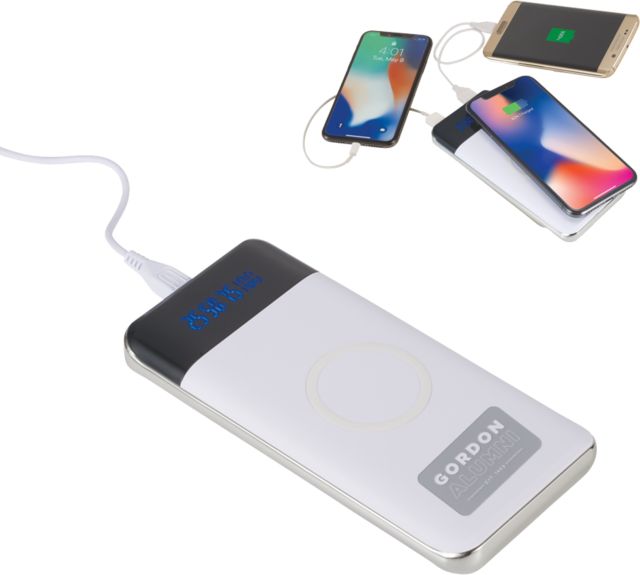 Gordon College Constant 10000 mAh Wireless Power Bank w/ Display Alumni - Est. Date Box Engraved - ONLINE ONLY