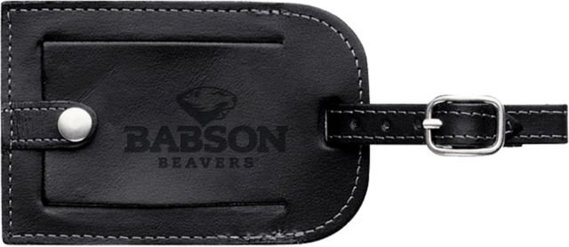 Babson Millennium Leather Luggage Tag Primary Mark  Engraved - ONLINE ONLY