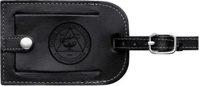 Capitol Technology Millennium Leather Luggage Tag University Seal  Engraved - ONLINE ONLY