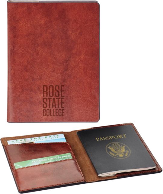 Rose State Fabrizio RFID Passport Holder Primary Mark Engraved - ONLINE ONLY