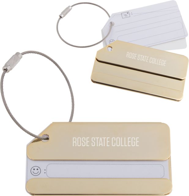 Rose State Luggage Tag Rose State College Flat Engraved - ONLINE ONLY