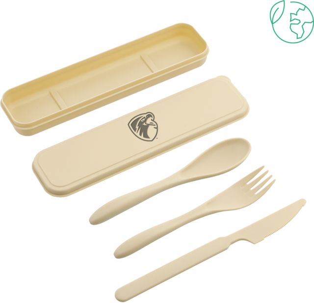 UT Tyler Bamboo Fiber Beige Cutlery Set UT Tyler Engraved - ONLINE ONLY