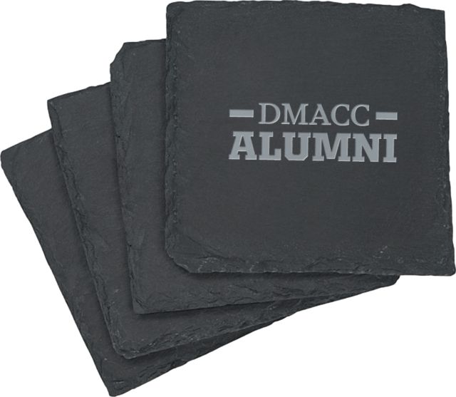 Des Moines Slate Coaster Set DMACC - Alumni Engraved - ONLINE ONLY