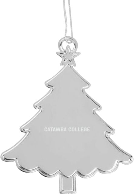 Catawba Tree Ornament Catawba College Flat Wordmark Engraved - ONLINE ONLY