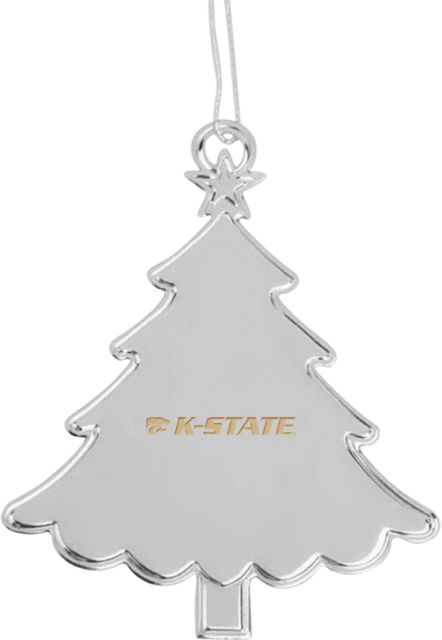Kansas State Tree Ornament K-State Flat Wordmark Engraved - ONLINE ONLY