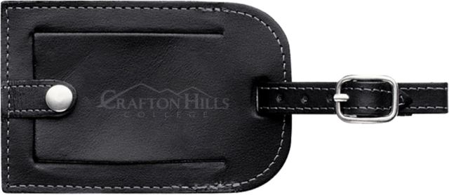 Crafton Hills Millennium Leather Luggage Tag Crafton Hills College Primary Mark Engraved - ONLINE ONLY