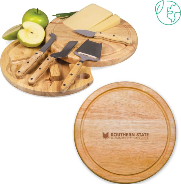Southern State 10.2 Inch Circo Cheese Board Set Sothern State Community College Primary Mark Engraved - ONLINE ONLY